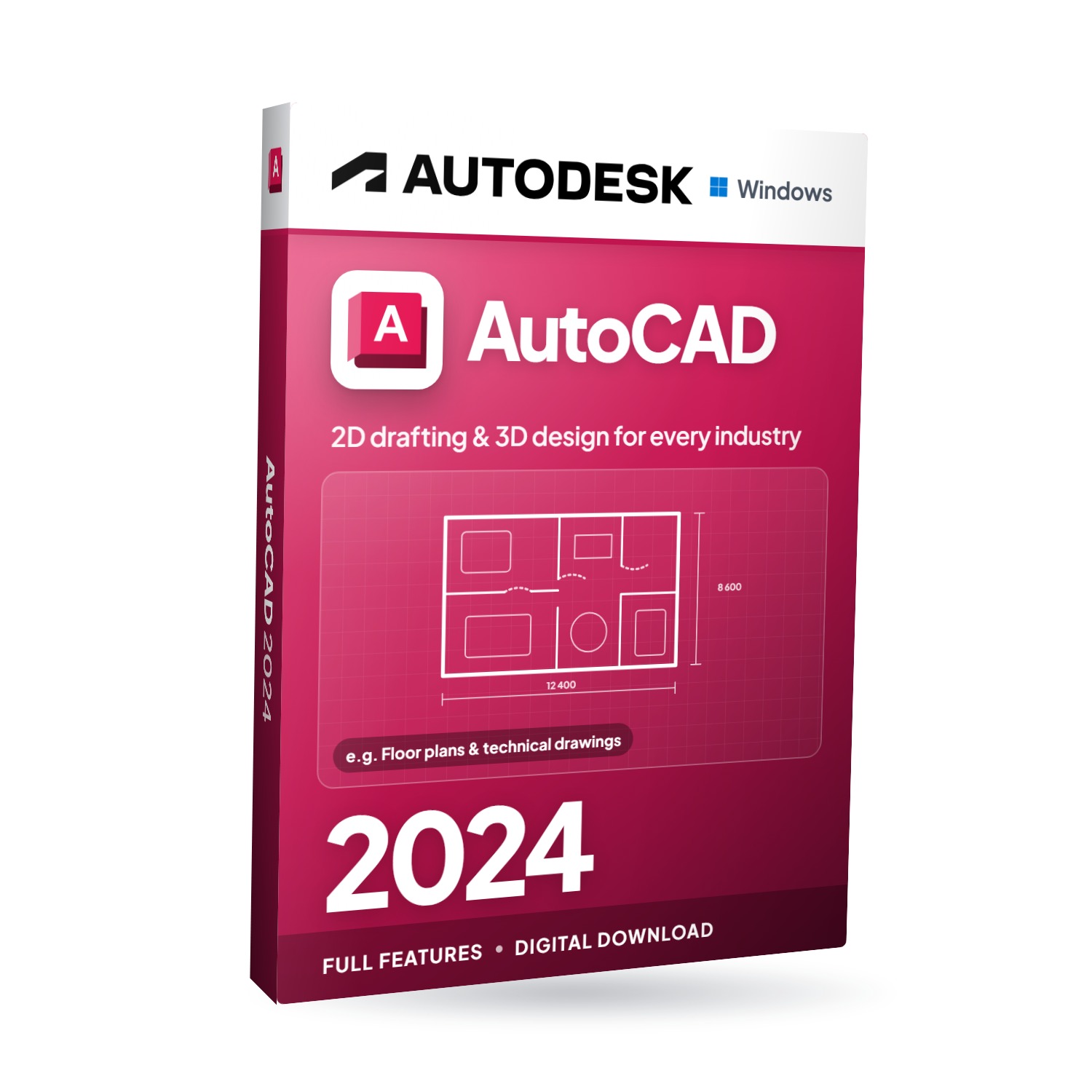 Autodesk AutoCAD 2024 für Windows – Softwareverpackung