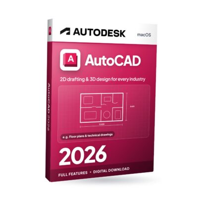Autodesk AutoCAD 2026 für macOS – Softwareverpackung