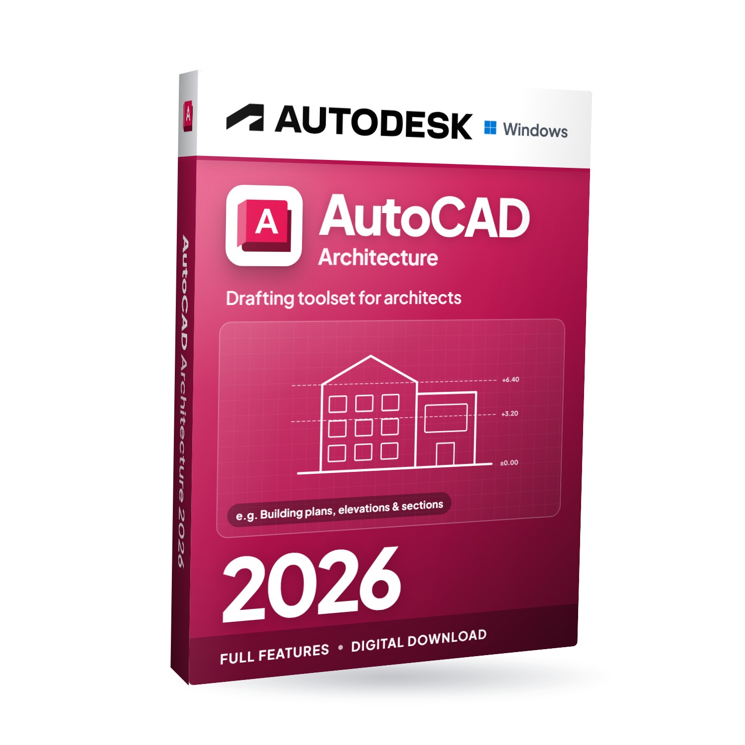 Autodesk AutoCAD Architecture 2026 für Windows – Softwareverpackung