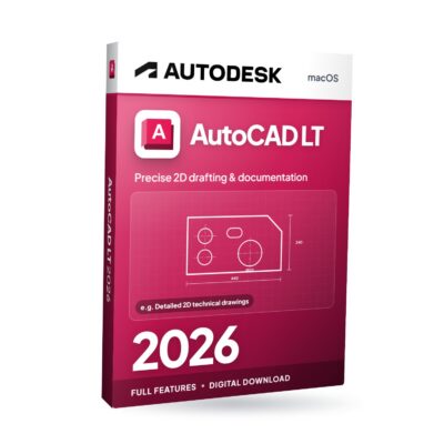 Autodesk AutoCAD LT 2026 für macOS – Softwareverpackung