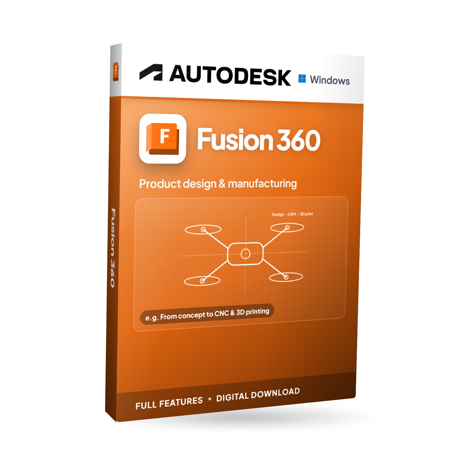 Autodesk Fusion 360 für Windows – Softwareverpackung