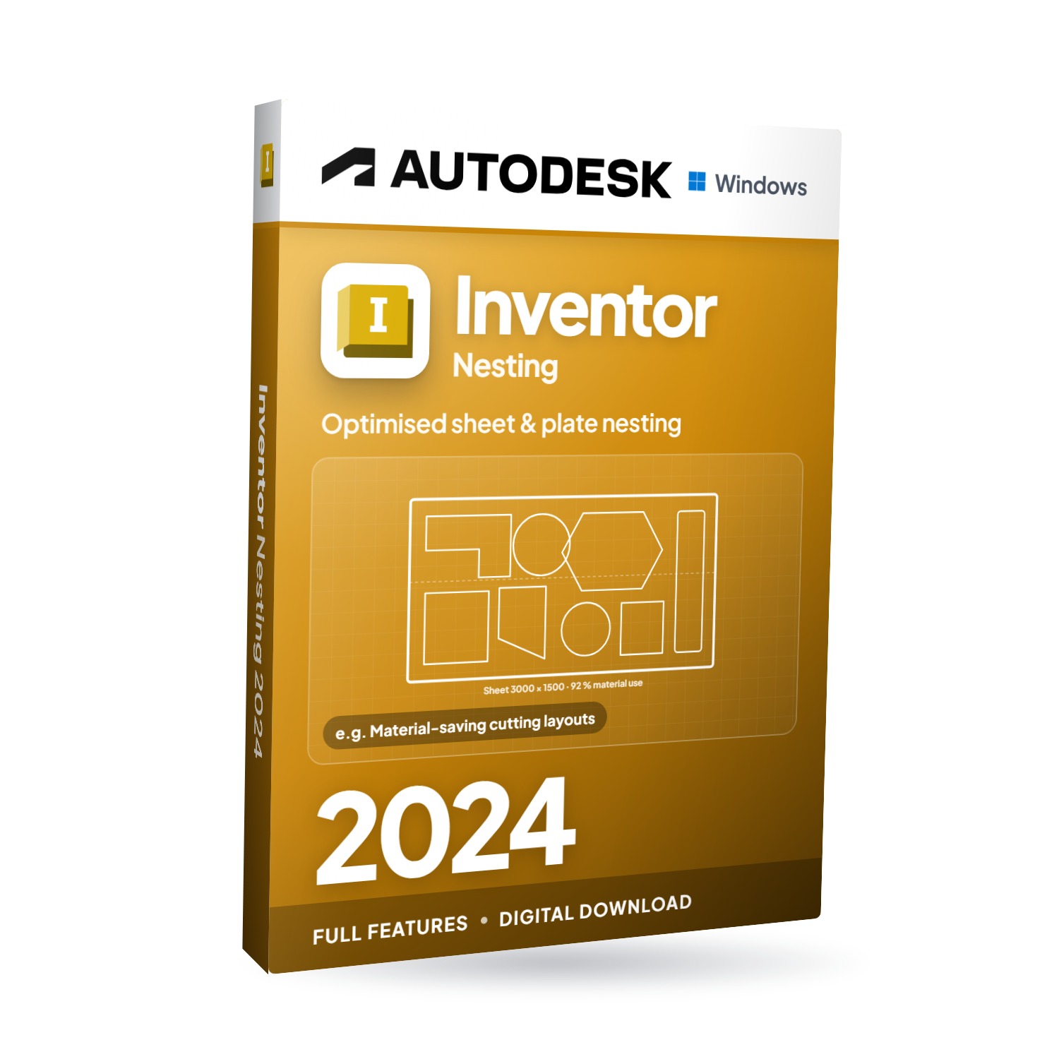Autodesk Inventor Nesting 2024 für Windows – Softwareverpackung