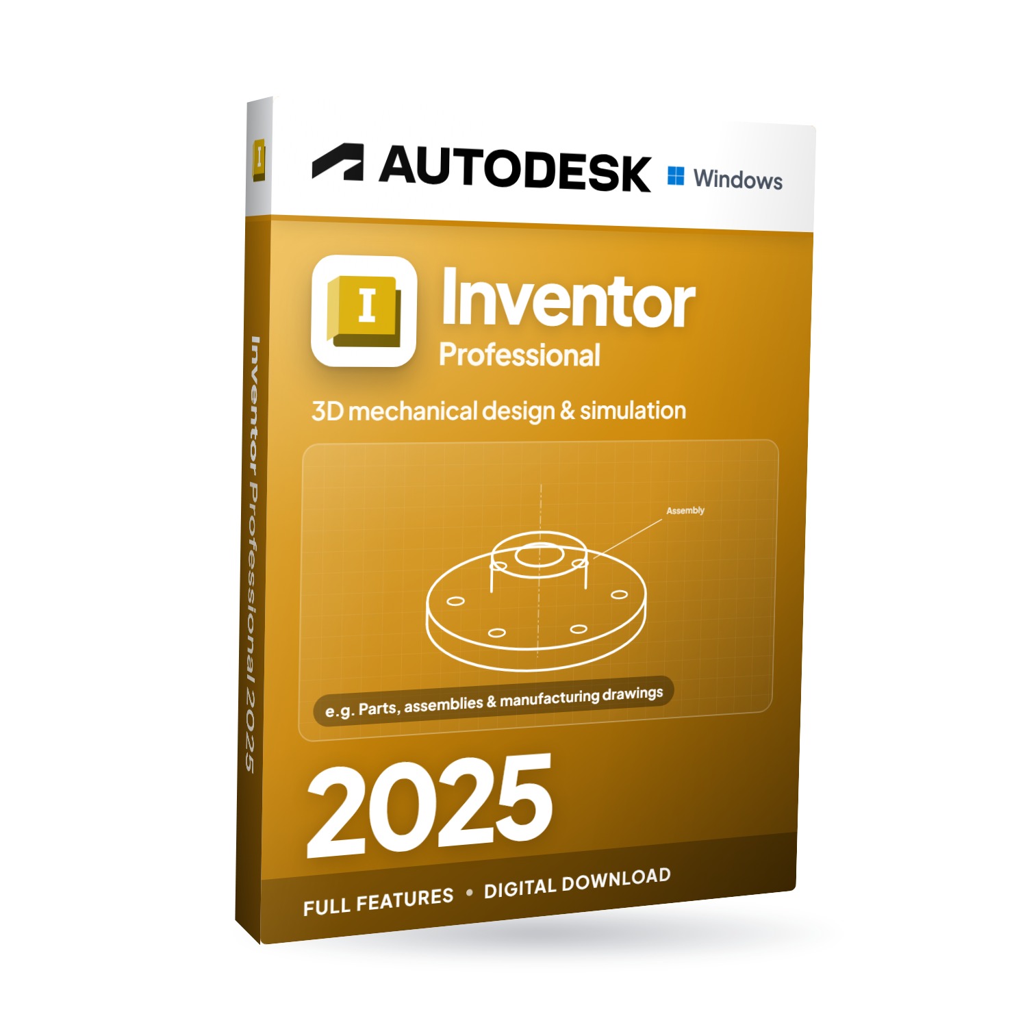 Autodesk Inventor Professional 2025 für Windows – Softwareverpackung