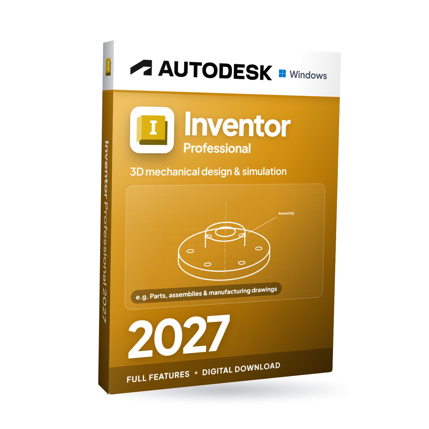 Autodesk Inventor Professional 2027 für Windows – Softwareverpackung