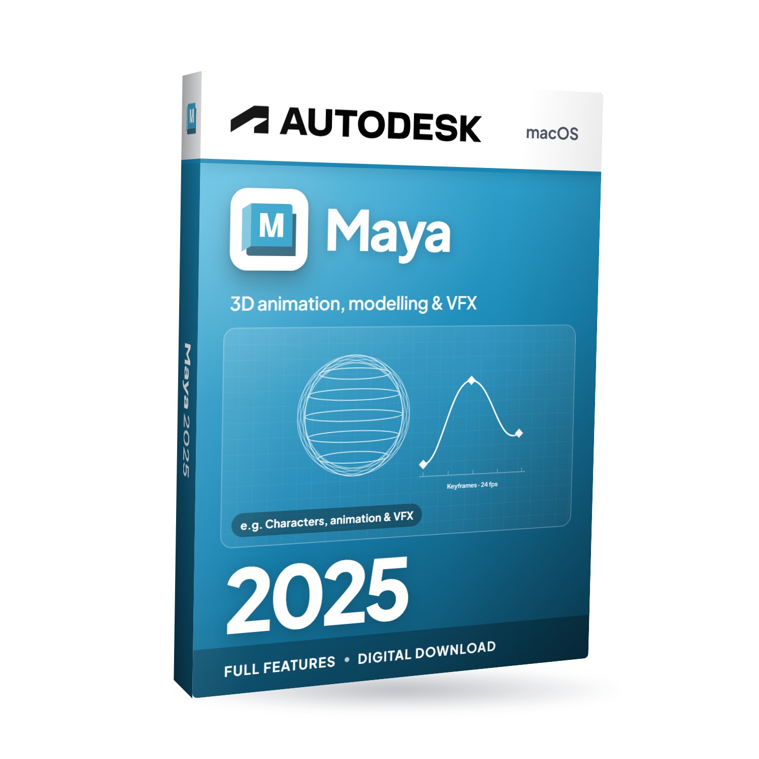 Autodesk Maya 2025 für macOS – Softwareverpackung