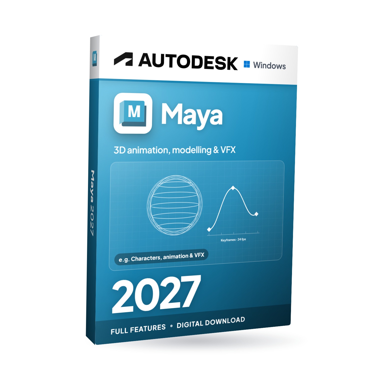 Autodesk Maya 2027 für Windows – Softwareverpackung