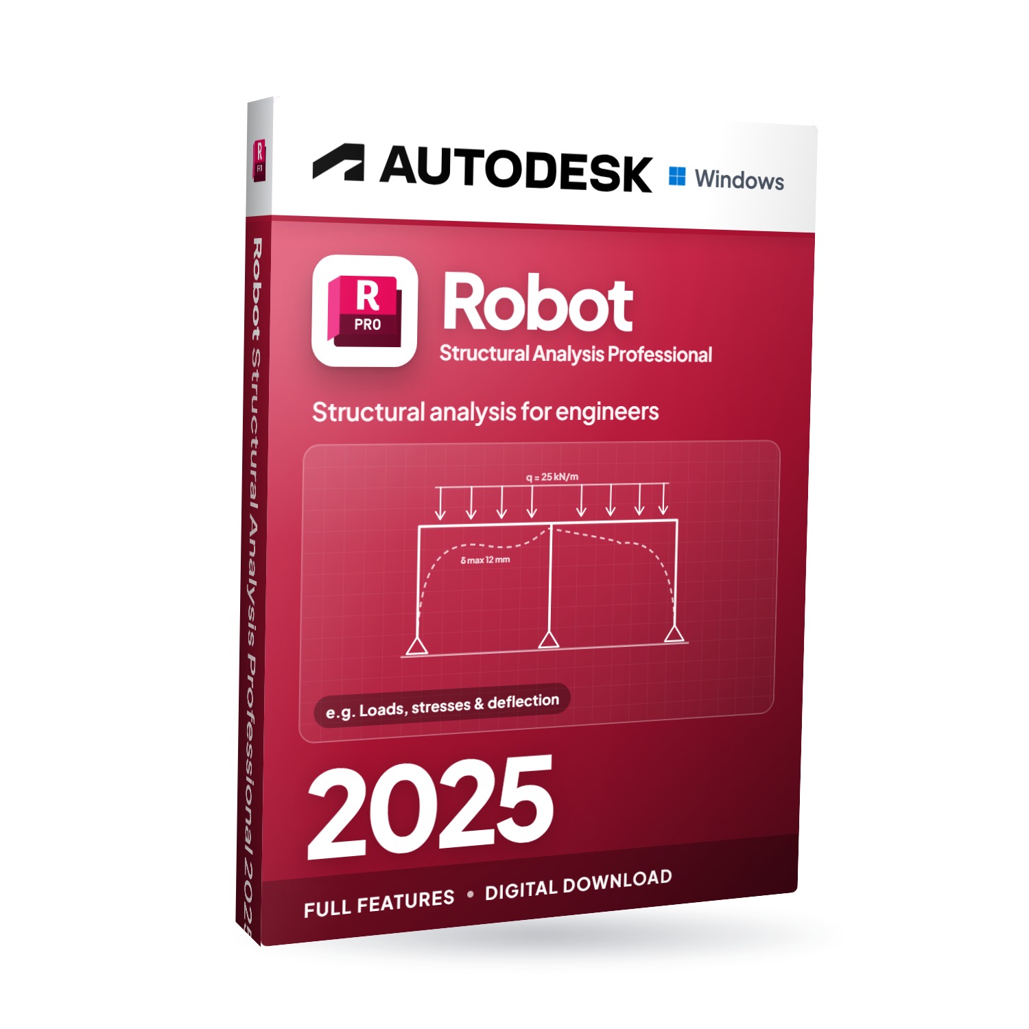Autodesk Robot Structural Analysis Professional 2025 für Windows – Softwareverpackung